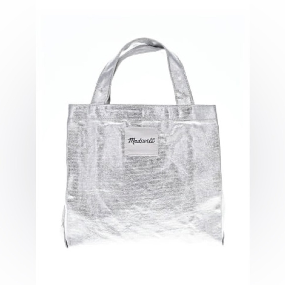 Madewell Metallic Silver Mini Tote